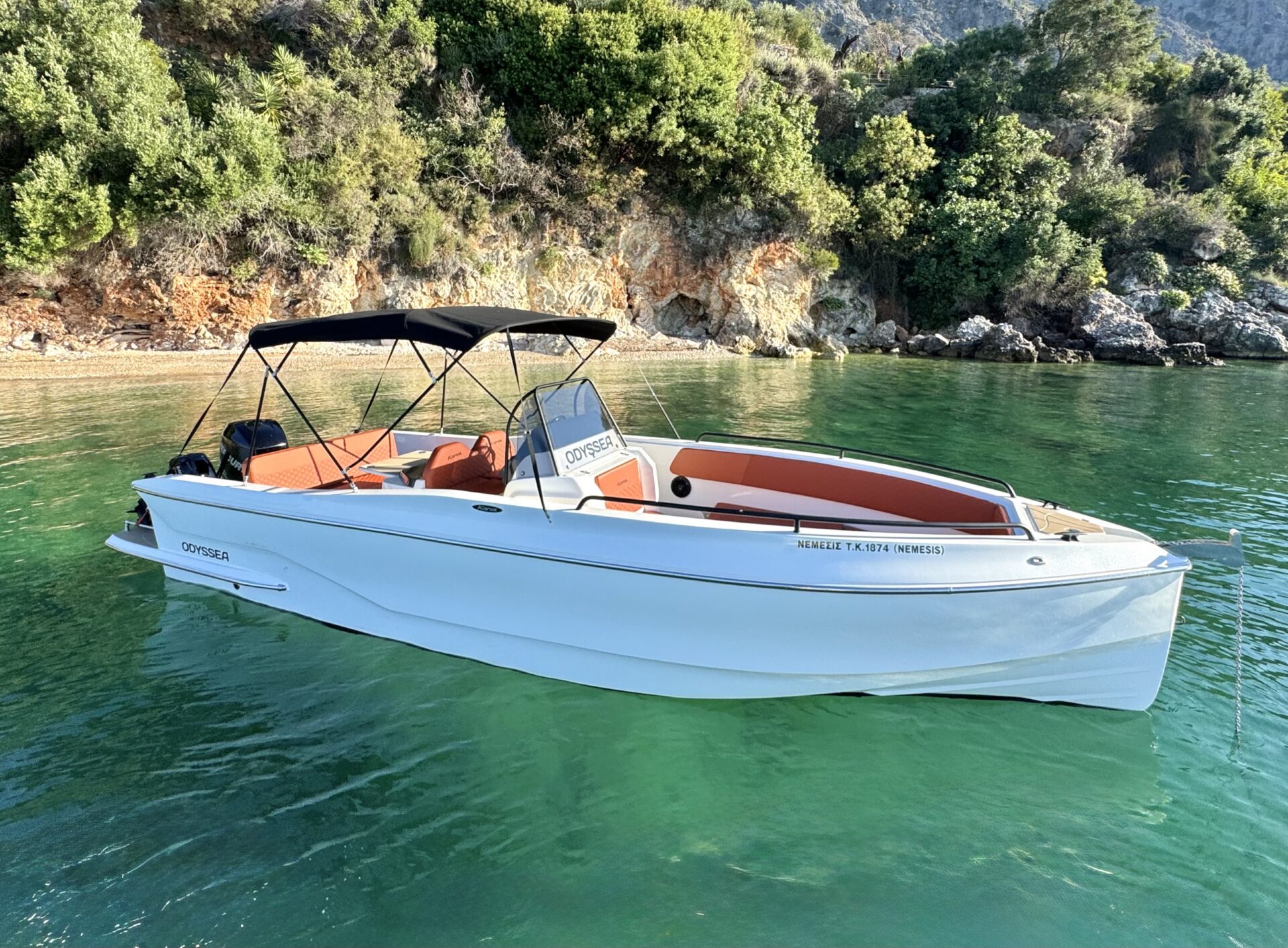 Nissaki Rent a Boat nemesis right side